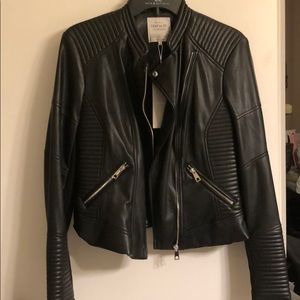 Brand new women’s  Zara Leather jacket LRG